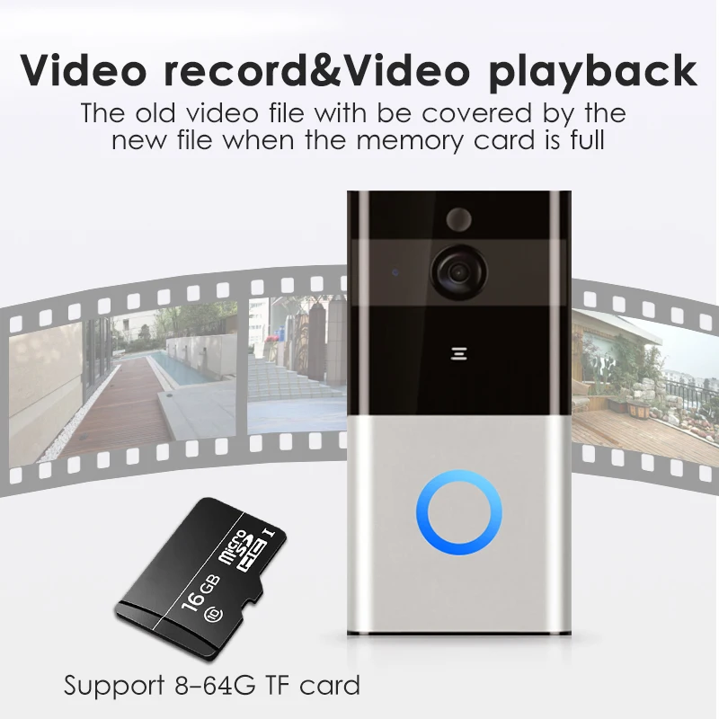 Ampand умный wifi видео дверной звонок Домофон 720P HD беспроводной камера для домашней