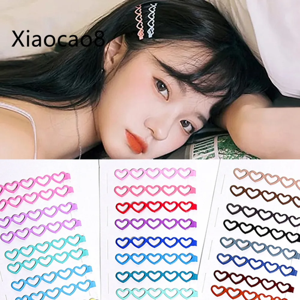 10 шт./компл. яркие цвета заколки для волос женщин резинки милые аксессуары с