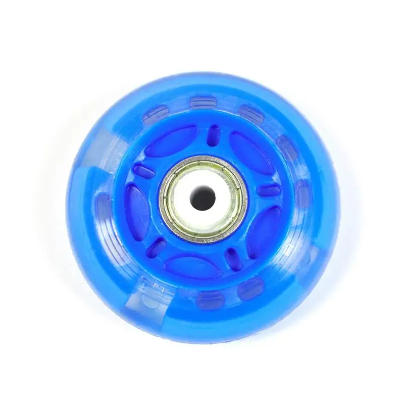 70MM blue 1 шт. детские роликовые мигающие колеса без подшипника высокого качества роликовые колеса для слалома/тормозной ролик скейт обувь - Цвет: 70MM blue