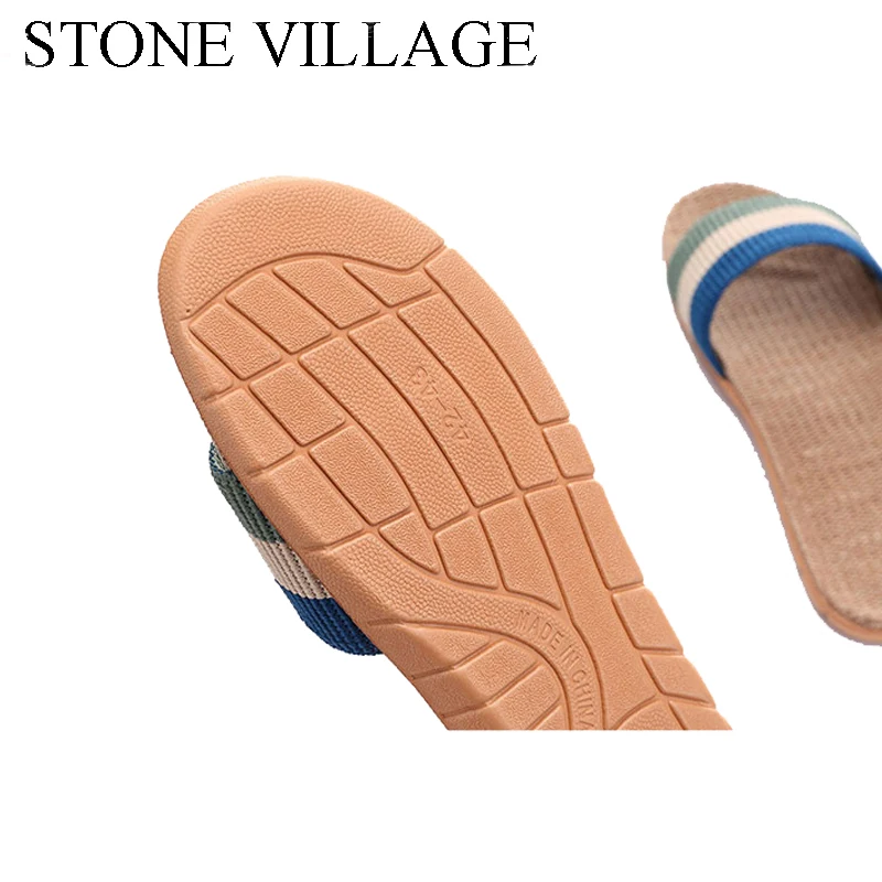 Летние Новые льняные тапочки STONE Town домашняя обувь шлепанцы женские Тапочки|linen