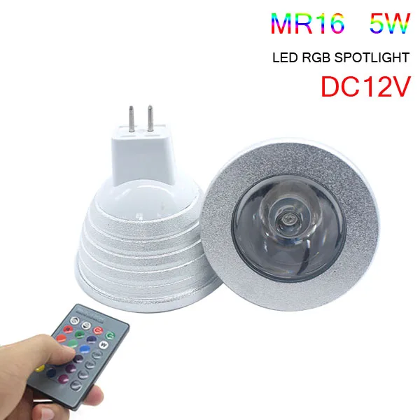 MR16 5WRGB Spotlight E27 E14 светодиодный 16 Цвет Изменение RGB магический светильник лампа 85-265V 110V 120V 220V RGB светодиодный светильник Точечный светильник+ ИК-пульт дистанционного управления Управление - Испускаемый цвет: MR16 5WRGB Spotlight