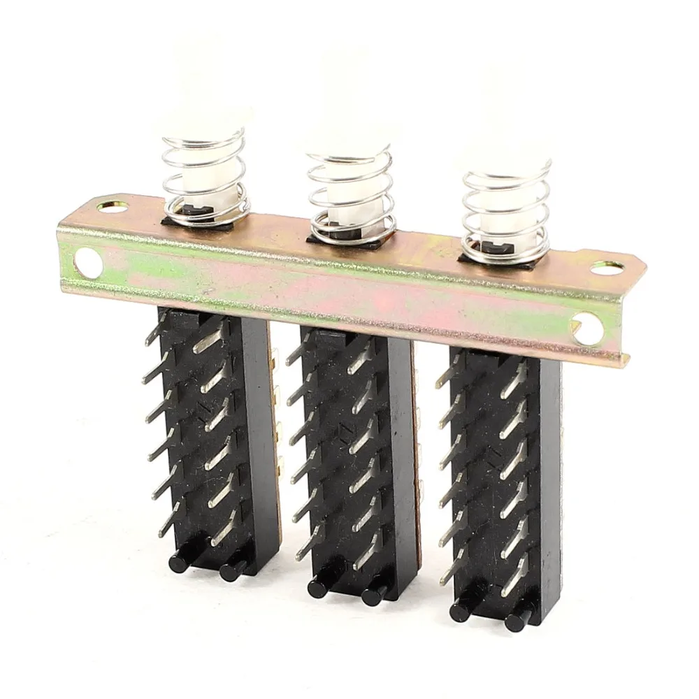 

1pcs AC 110V-220V 3A DC 12V-60V 6A 4PDT Locking 3 Keys Pushbutton Push Button Switch Switches & Accessories