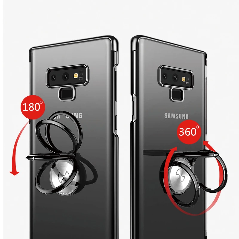 Xundd For Samsung Galaxy Note 9 Note9 Case Magnetic Car Holder Stand Finger Ring Clear PC Back Cover | Мобильные телефоны и