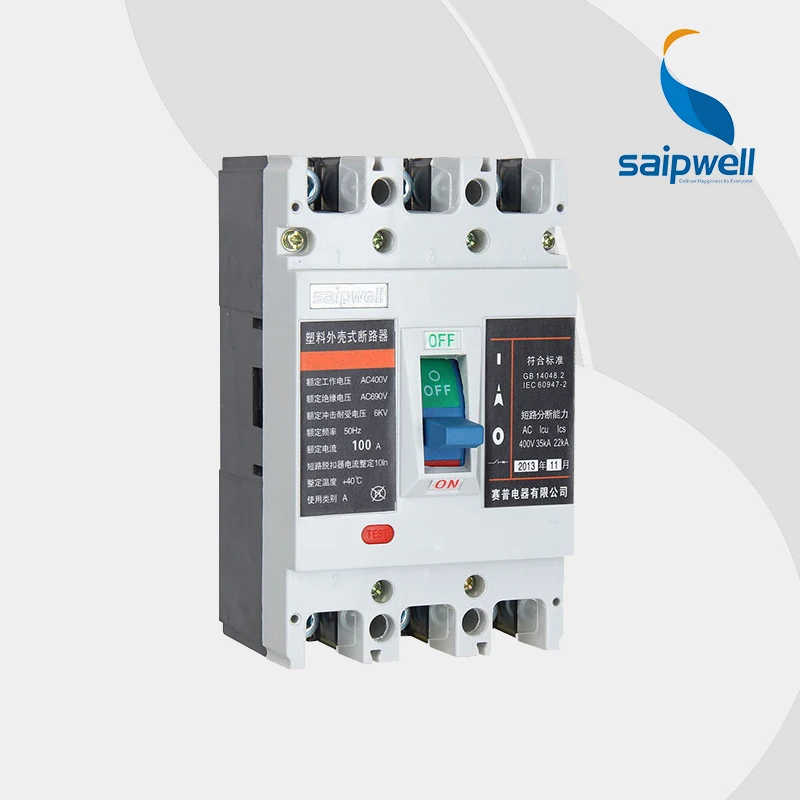 Saipwell 225A 3 полюсный литой корпус автоматический выключатель защиты CEE/IEC Высокое