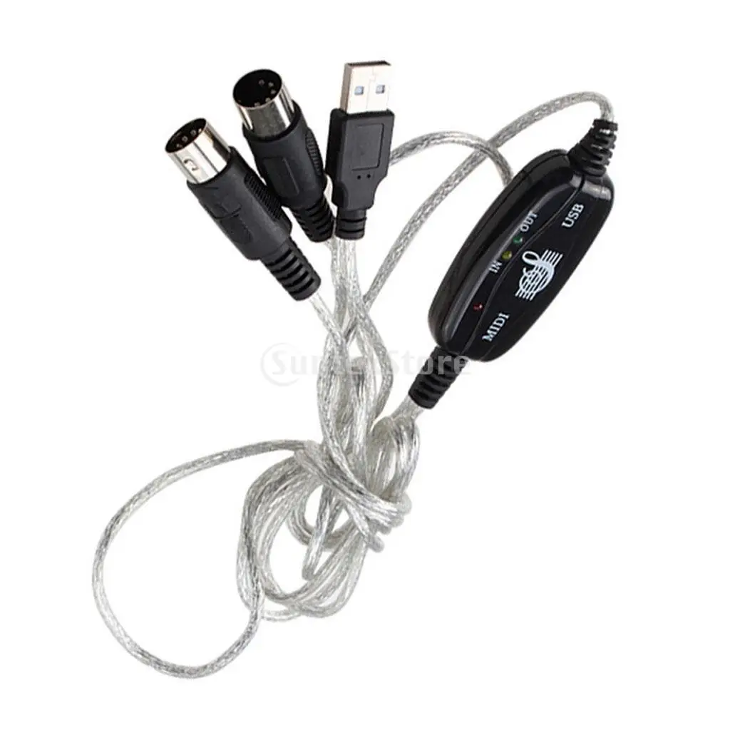 Кабель-переходник MIDI к USB адаптер для ПК музыкальной клавиатуре | Электроника