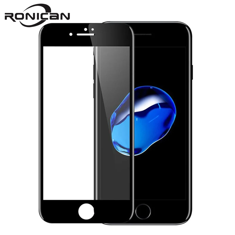 

RONICAN 3D Full Curved Tempered Glass For Apple iPhone 7 6 6s Premium Real 9H Carbon Fiber Film Full Screen Cover Protector