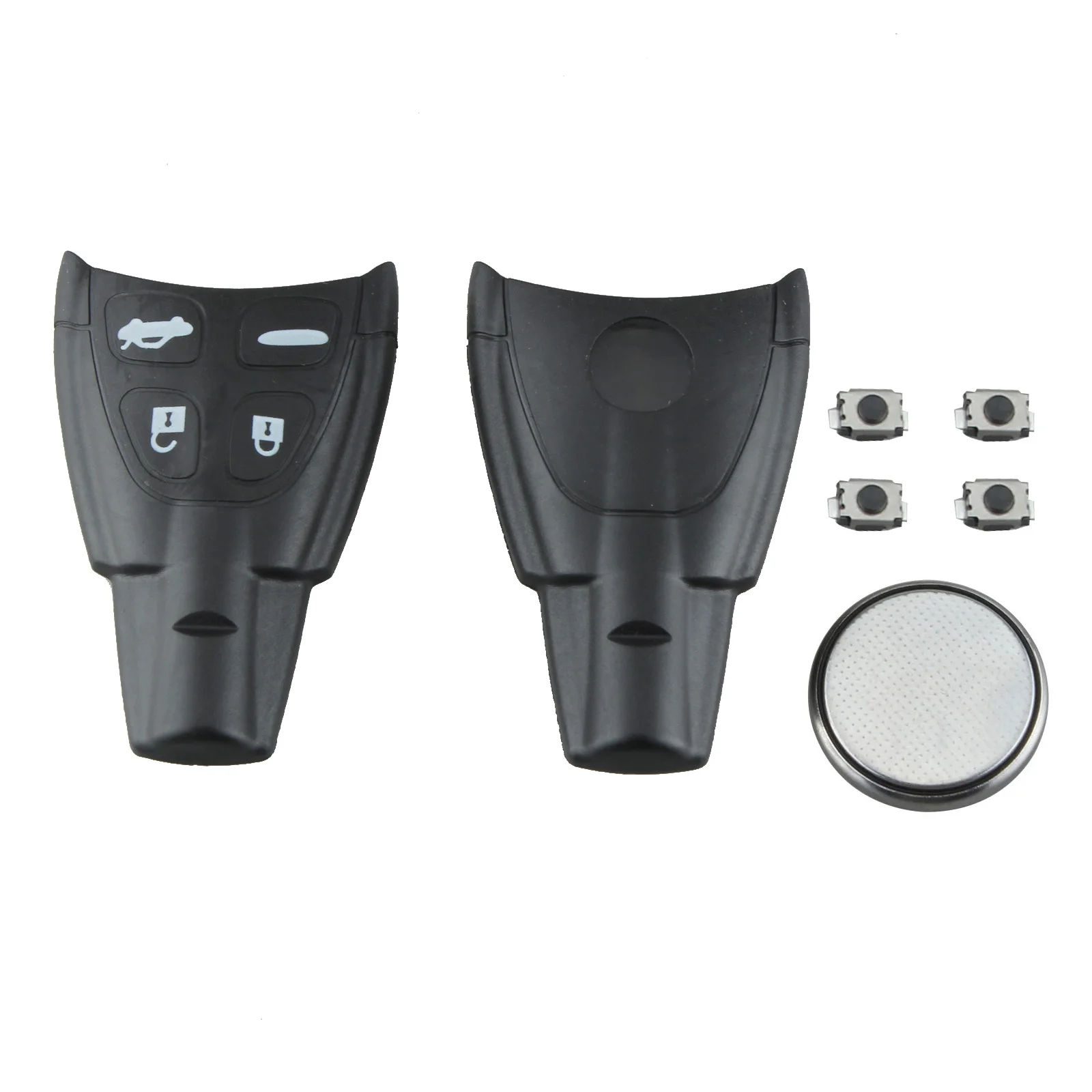 4 Buttons Replacement Remote Car Portable Key Fob Transmitter Clicker Alarm with Button Batteries for Sabo Accessories | Автомобили и