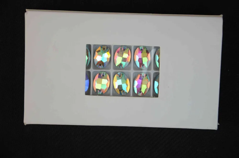 Овальный стеклянный хрусталь всех размеров пришиваемый камень прозрачный