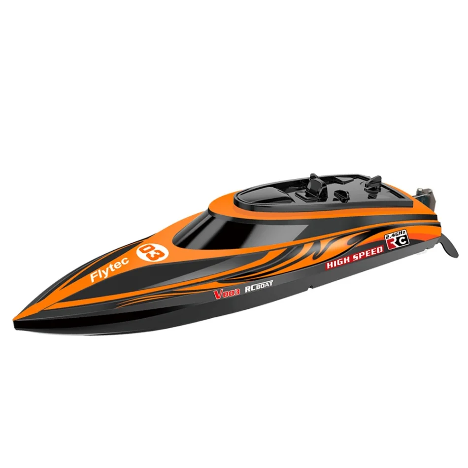 Flytec высокая скорость RC лодка V003 2 4 ГГц 2CH 30 км/ч гоночный пульт дистанционного