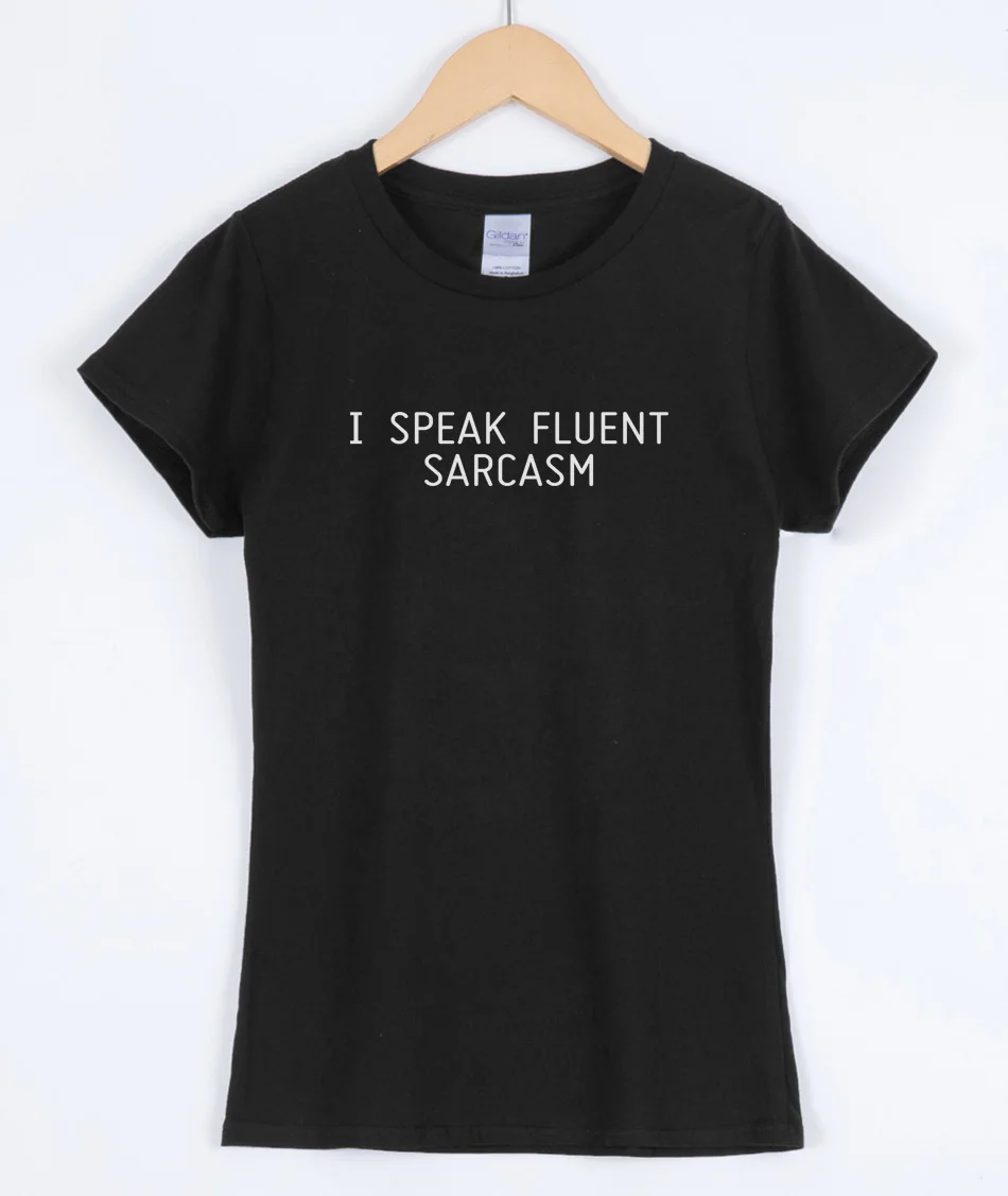 Женская футболка с надписью I SPEAK freelent SARCASM тонкая лето 2019|t-shirt for women|female t-shirtt-shirt sexy