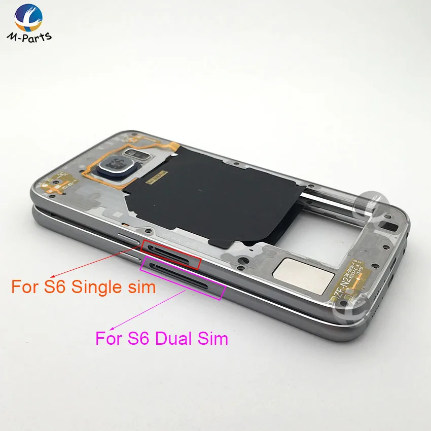 Оригинальная средняя рамка Шасси пластина рамка для samsung Galaxy S6 G920F S6 edge G925F S6 edge plus G928F задний корпус+ NFC+ часть