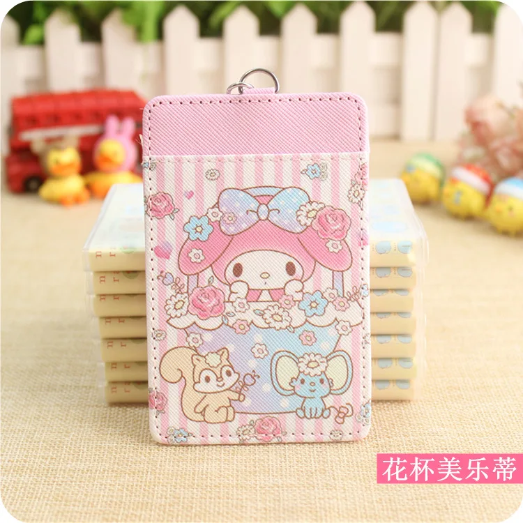 1 шт. мультфильм my melody little, две звезды, искусственная кожа, карта для кредитных карт, автобусная карта, коллекция для девочек