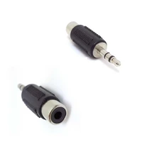 10pcs rca female to 3 5mm male plug stereo audio jack adapter converter