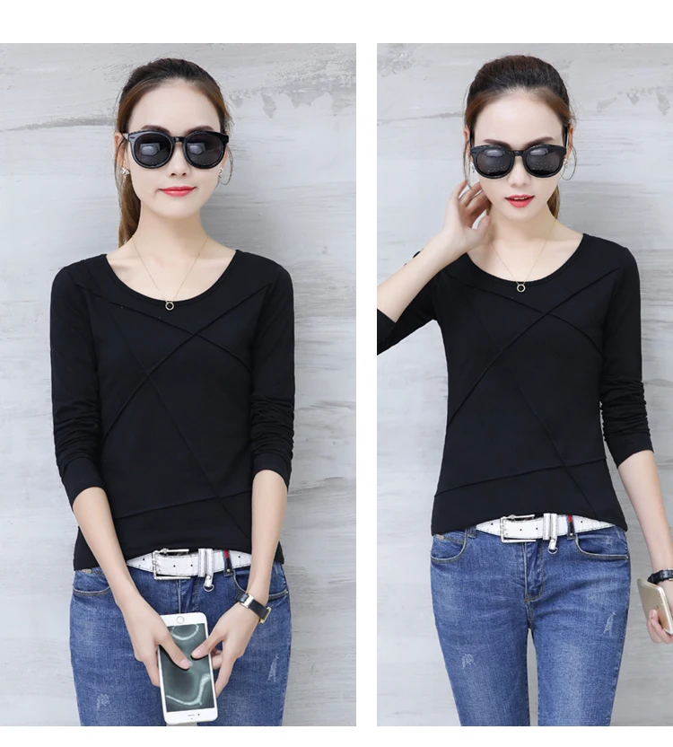 Shintimes, женская рубашка с длинным рукавом, Camisetas Mujer Verano,, повседневная хлопковая футболка, женская футболка, женская футболка