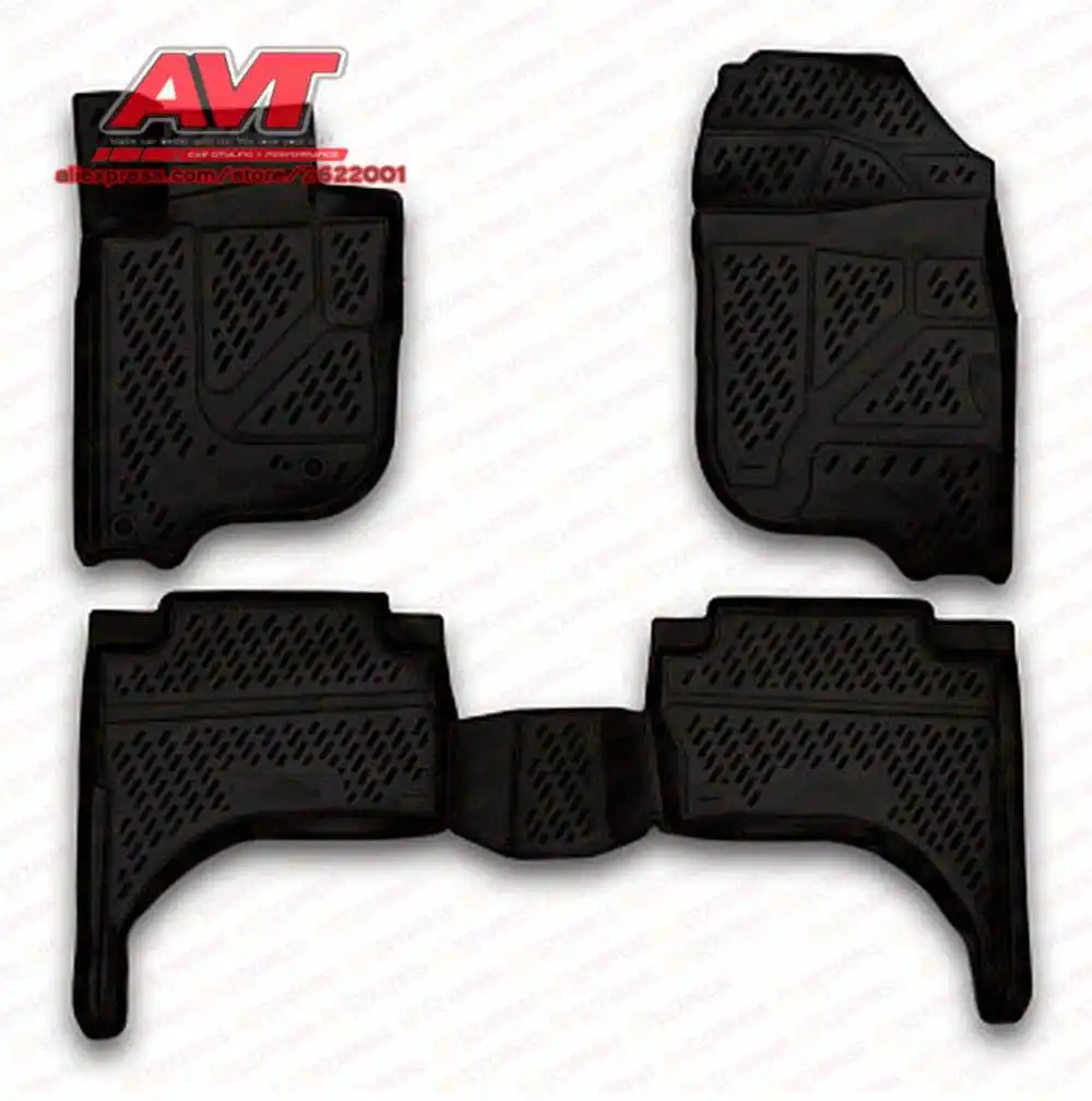 Коврики для Mitsubishi L200 2015 4 шт. резиновые коврики Нескользящие аксессуары салона