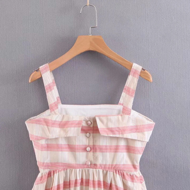 Женское платье Лето 2019 хлопок плед плечо MS летние уличные стильные сексуальные