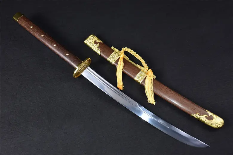 Высококачественный китайский KungFu Tian Gang Jian 1095 лезвие из углеродистой стали | Дом и