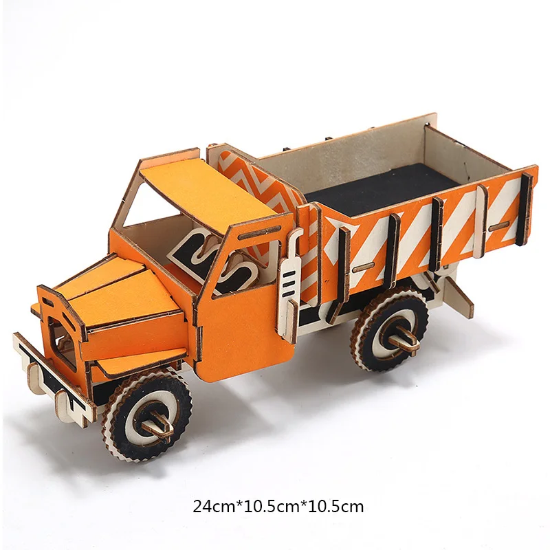 Multicolor Wooden 3D DIY Sports classic Car Puzzle Model Bus Building Kits Toy SUV Motorcycle Gift for Kids | Игрушки и хобби