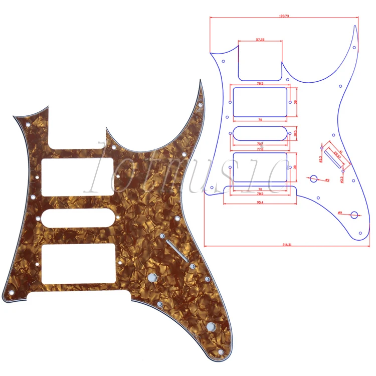 2 шт. cinnamon pearl HSH Гитара Pickguard для Ibanez RG250 стиль Замена|guitar pickguard|hsh pickguardpearl pickguard |