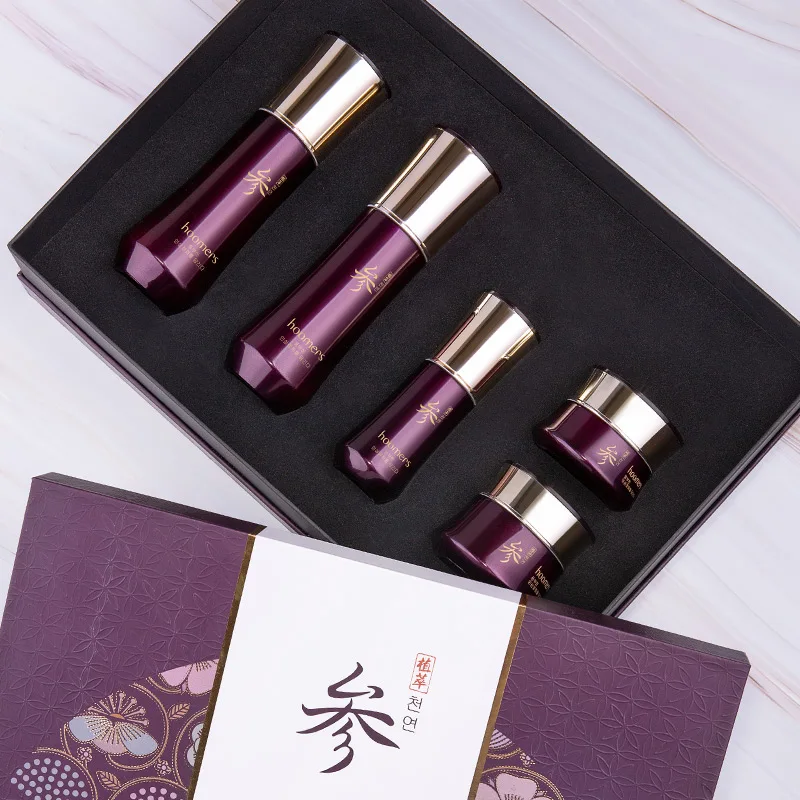 5 шт. красный женьшень уход за кожей лица набор тонера/лосьон/дневной