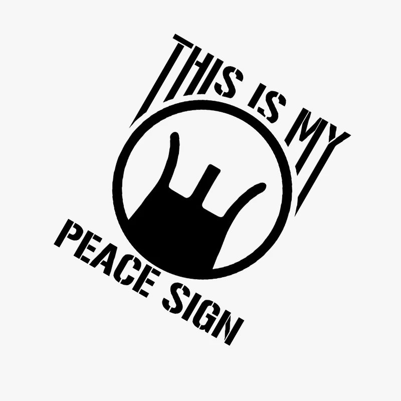 12 8 см * 15 2 это виниловая наклейка с надписью My Peace Sign автомобильная перекрестие