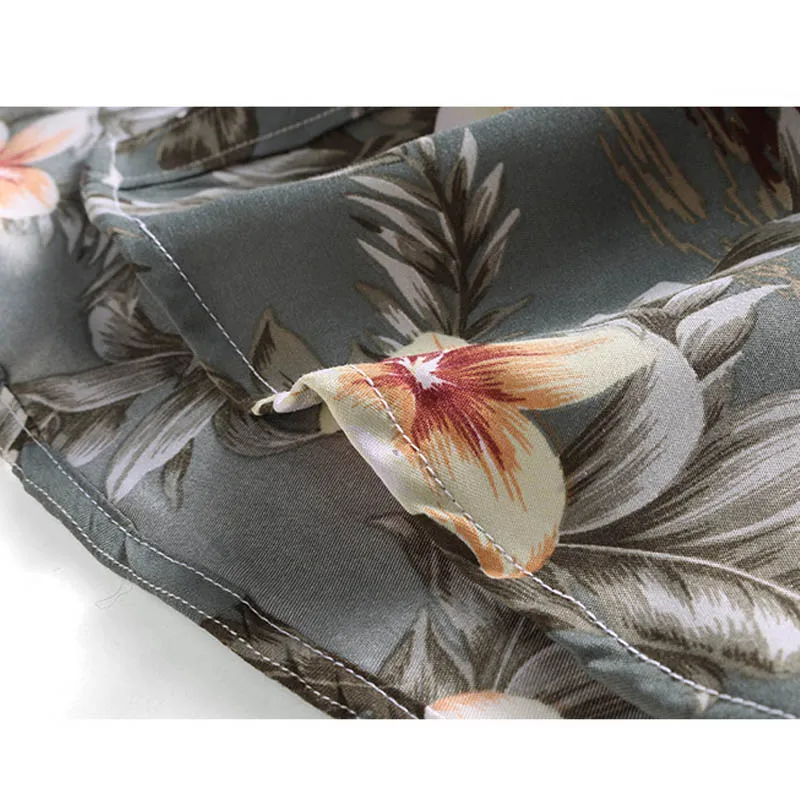 Мужская Летняя Пляжная рубашка с цветочным принтом 45-120 кг | одежда