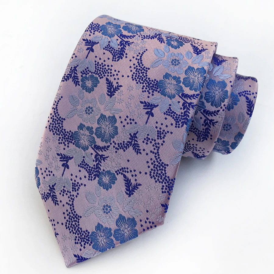Pink Color Luxury Fashion Men Floral Ties Unique Woven Necktie Gravata for Wedding Party | Аксессуары для одежды