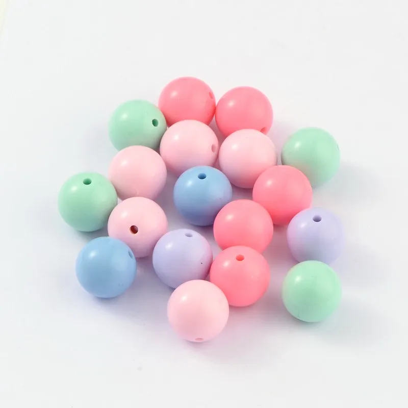 

500g20mm solid snap bubblegum acrylic ball beads, round, lightblue, hole: 3mm; about 105pcs/500g