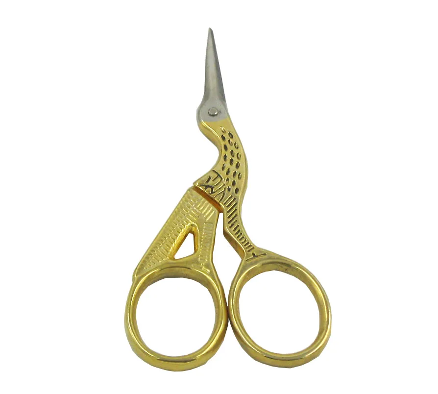 

2017 New 1 PCs Vintage Silver Tone High Steel Heron Shaped Tailor's Scissors Sewing 9 cm