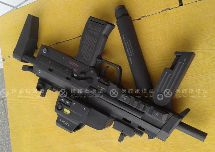 3D бумажная модель MP7A1 Штурмовая винтовка пистолет 1: 1 масштаб DIY бумажное изделие ручнйо работы игрушка