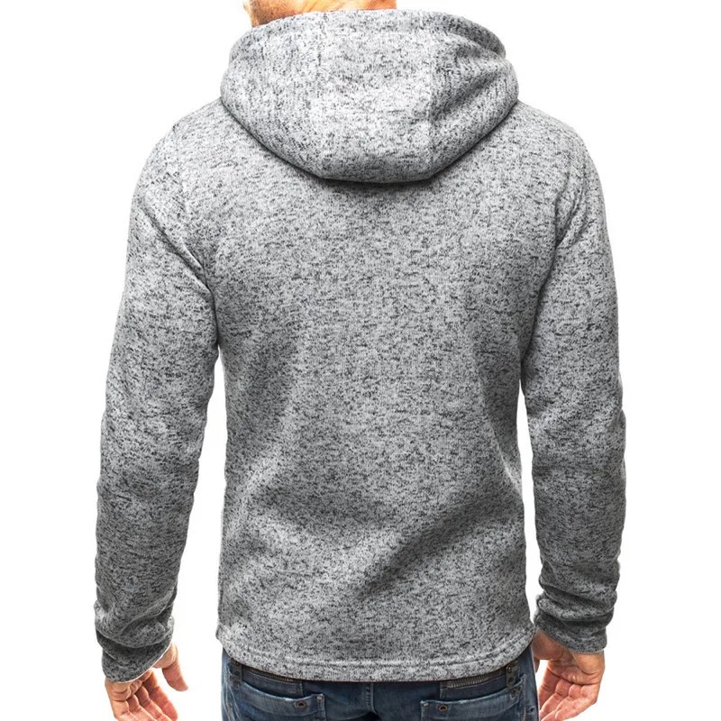 

Men Sports Hooded Jacket Long Sleeved Zipper Coat Streetwear Fitness Sweatshirt Men Cardigan