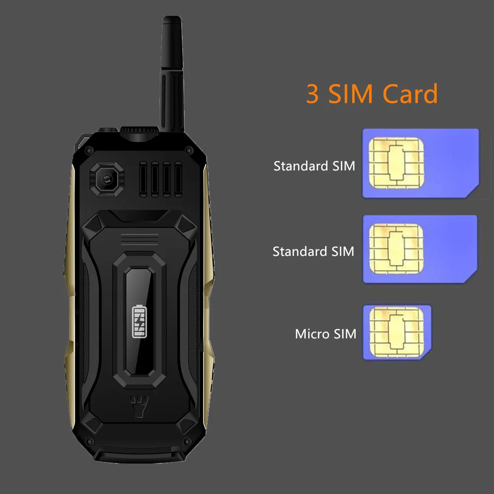 Оригинальный телефон SERVO P20 2 4 &quotQuad Band 3 SIM карты телефона GPRS ТВ голос изменение
