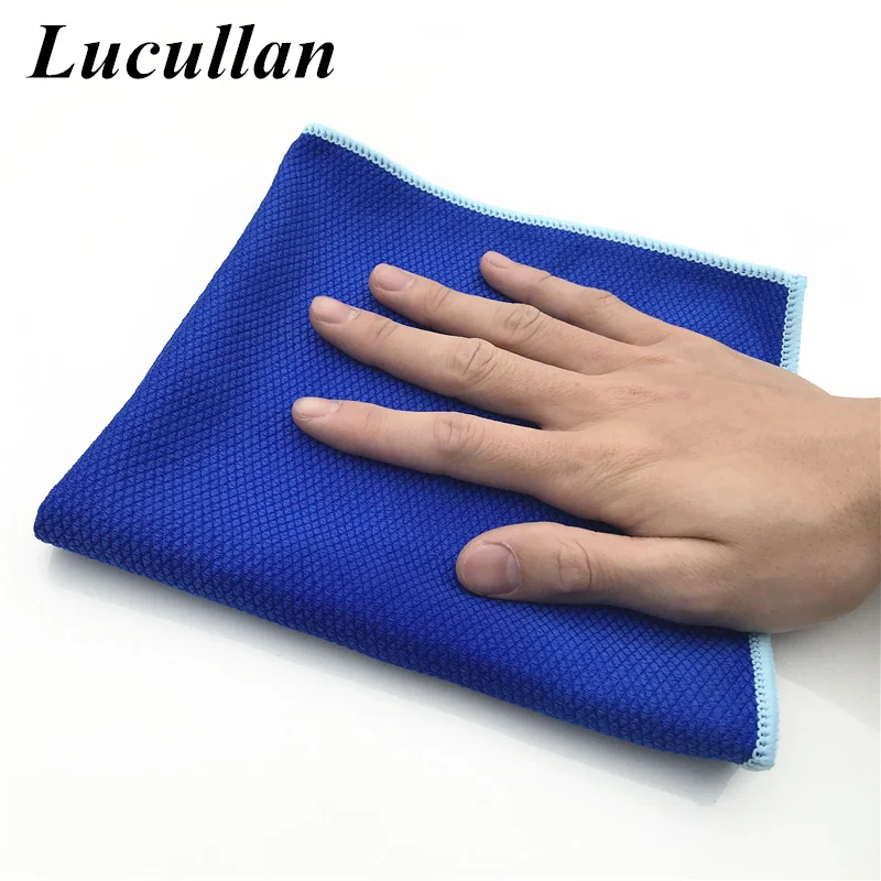 1 PC Dark Blue 40 см x 40 см безворсовый уход за автомобилем окна стекло зеркало хром полировка полотенце французская махровая ткань микрофибра стекло полотенце - Цвет: 1 PC Dark Blue