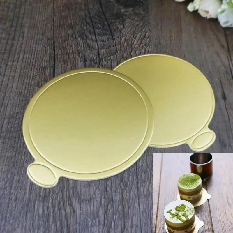 100 шт DIY 8 см круглый папье-маше торт база одноразовые бумажные подставки практичный кекс доска портативный служить мусс основы коврики
