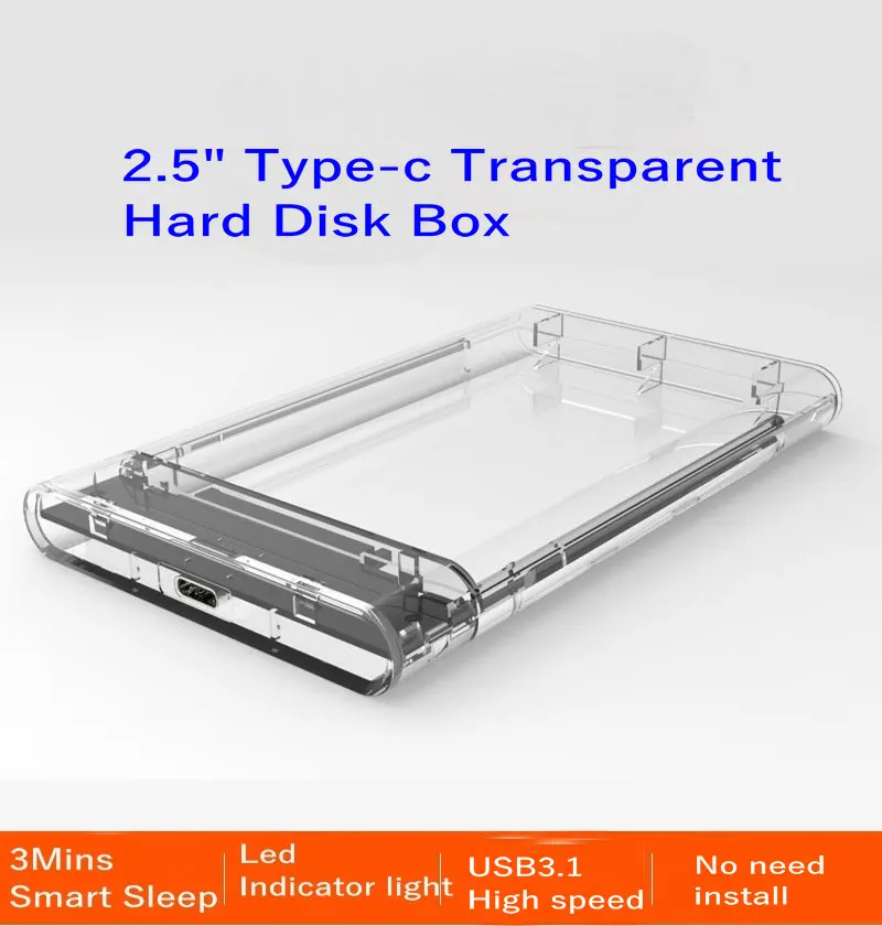 Корпус для жесткого диска 10 шт. 2 5 дюйма USB3.1 корпус внешний HHD накопитель типа с SSD