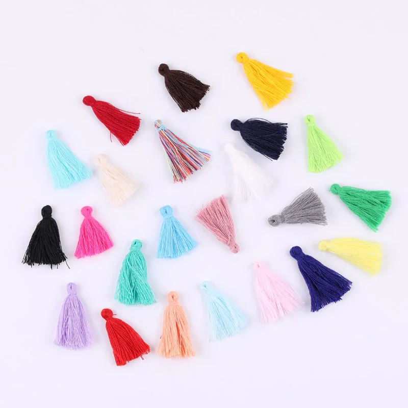 

12pcs Trumpet Mini Cotton Tassel Pendant Earrings 12pcs