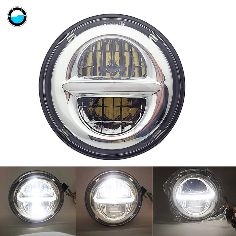 1pcs chrome light B Новейший 5,7" светодиодный фонарь для мотоцикла с 5,75 дюймовым корпусом лампы для Dyna Sportster Softail - Цвет: 1pcs chrome light B
