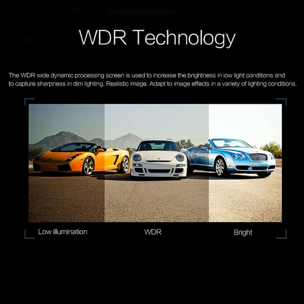 A70A вождение автомобиля Регистраторы " HD Ultra 1080 P Поддержка спереди сзади Двойной объектив WDR Ночное видение мобильный обнаружения 32 г TF DVR