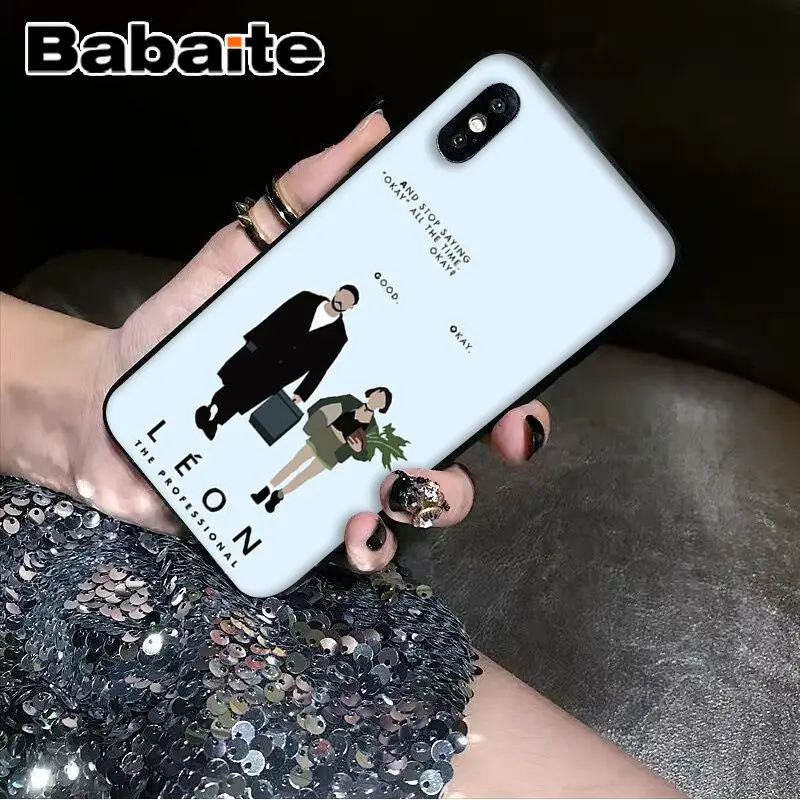 Babaite Leon Matilda Natalie Portman Movie Poster Capa чехол для телефона Shell для iPhone X XS MAX 6 6s 7 7plus 8 8Plus 5 5S SE XR - Цвет: A15