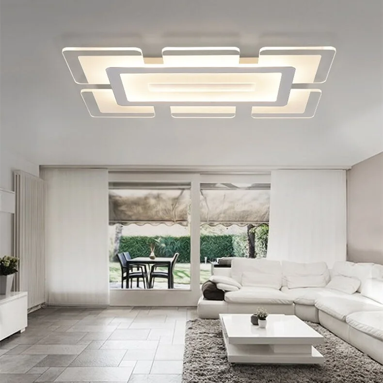 Modern LED Ceiling Light Rectangular and Square Living Room Acrylic Creative Bedroom lamp AC110-240V | Освещение