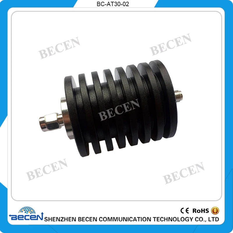 BECEN 30 Вт SMA папа к женскому коаксиальному RF аттенюатору DC 3 ГГц и 4 1 дБ 2 5 6 10 15 20 40 50