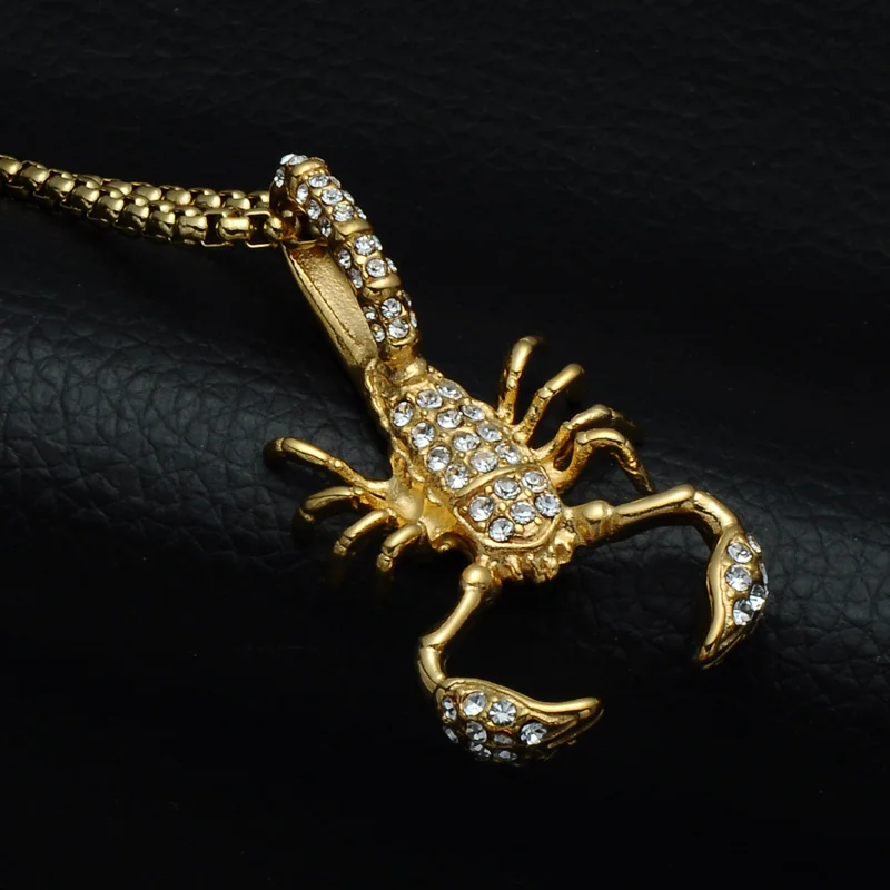 Хип хоп Bling Iced Out кубического циркония ожерелье в виде животного титана из