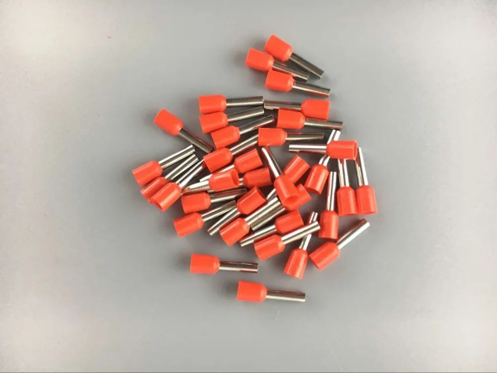 100 шт. E6018 10 AWG 6.0mm2 провода обжимной изоляцией наконечник кабеля|Терминалы| |