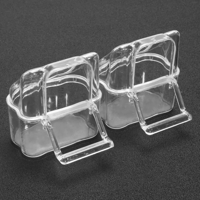 2 шт./компл. прозрачные пластиковые Канарские фишки кормушка для семян птиц