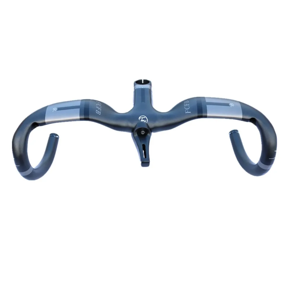 FCFB toray T800 matt gray black handlebar with stem+computer frame ud carbon road 400/420/440x80/90/100/110/120mm | Спорт и