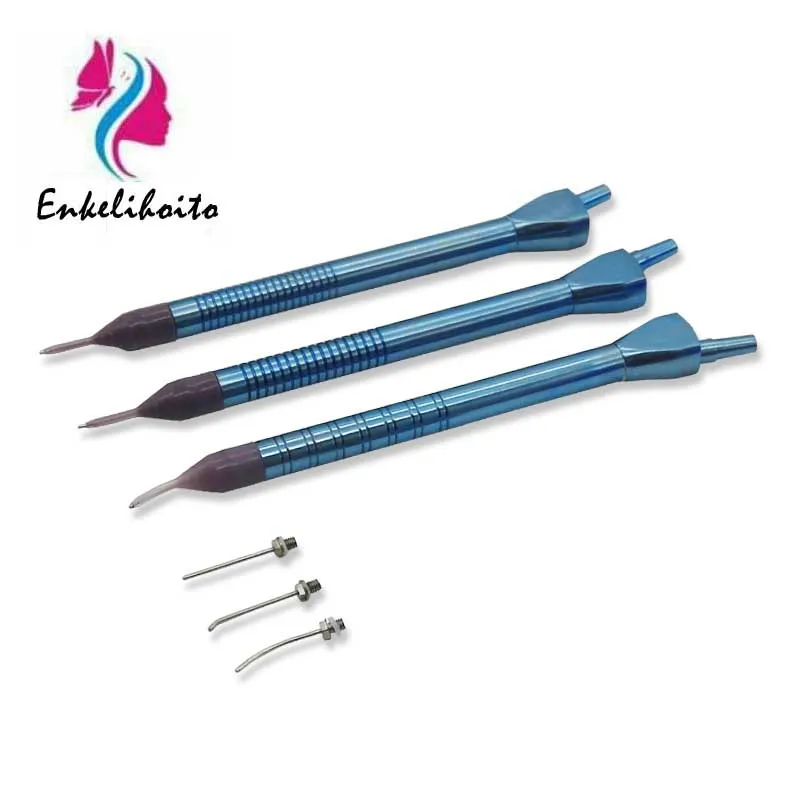 

Microscope high quality titanium alloy super breast injection handle with blue sleeve straight elbow 45