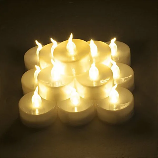 white not flicker Набор из 12 теплых белых мерцающих декоративных свечей, casamento kaars decoratie Mumlar bougies decoratives - Цвет: white not flicker