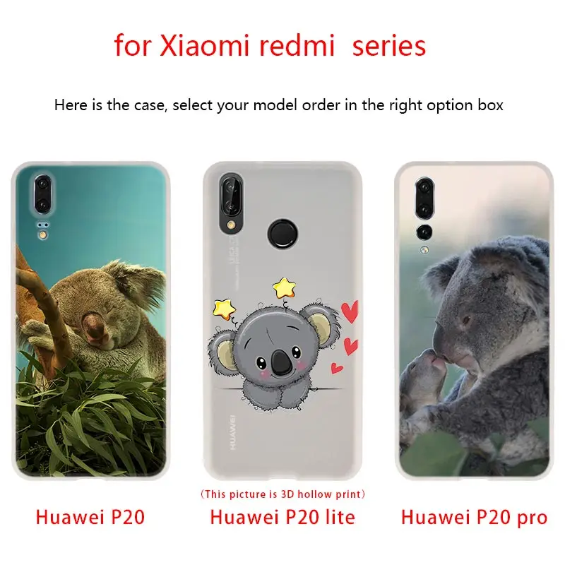 Милые мягкие чехлы с медведем коала для Huawei P40 P30 P20 Pro P10 Lite E Plus P Smart Z 2020 2019|Бамперы| |