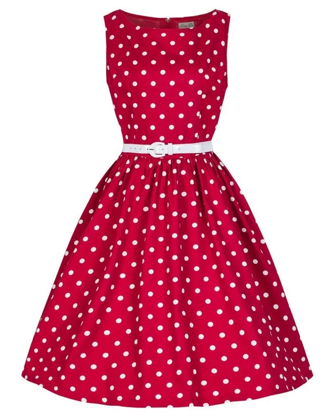 Женское винтажное платье в горошек Rockabilly элегантное вечернее ретро стиле 4 цвета