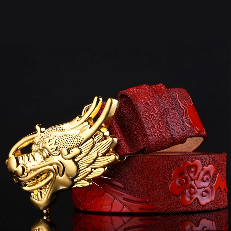 2017 Real New Adult Men's Cowhide Leather Belts Designer Luxury Brand Copper G Buckle High Quality Genuine Belt Length 130cm |